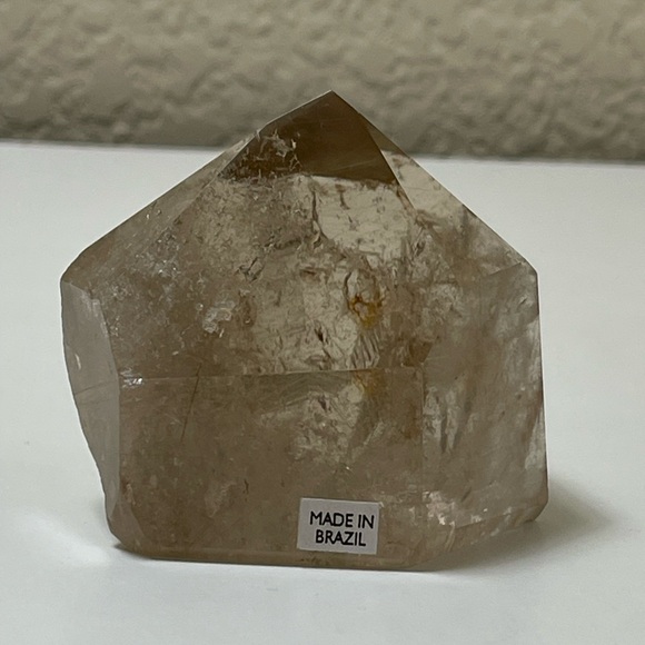 Rare Brazilian Citrine with Golden Rutile partially polished Tower - Picture 12 of 17